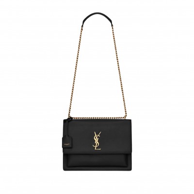 YSL SUNSET LARGE IN SMOOTH LEATHER 498779D420W1000 (27*18*8cm)
